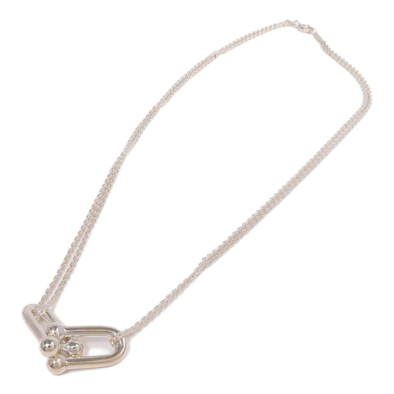 TIFFANY＆CO 925純銀Double Link Pendant Necklace項鍊-2