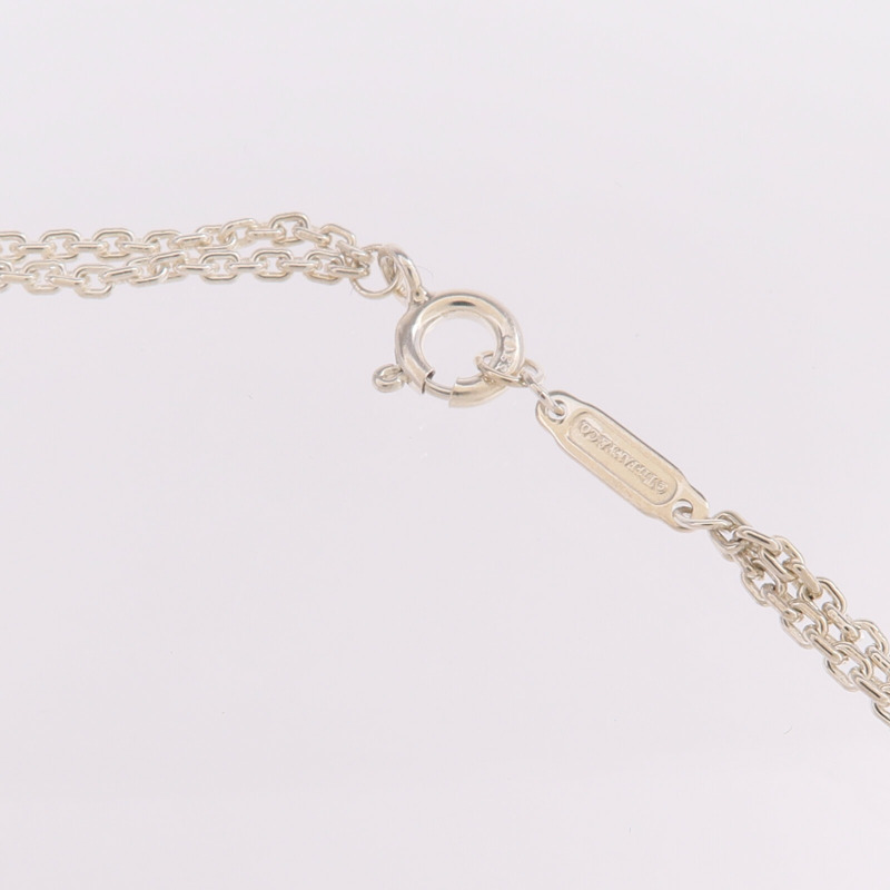 TIFFANY＆CO 925純銀Double Link Pendant Necklace項鍊-3