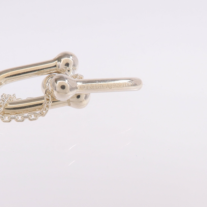 TIFFANY＆CO 925純銀Double Link Pendant Necklace項鍊-7