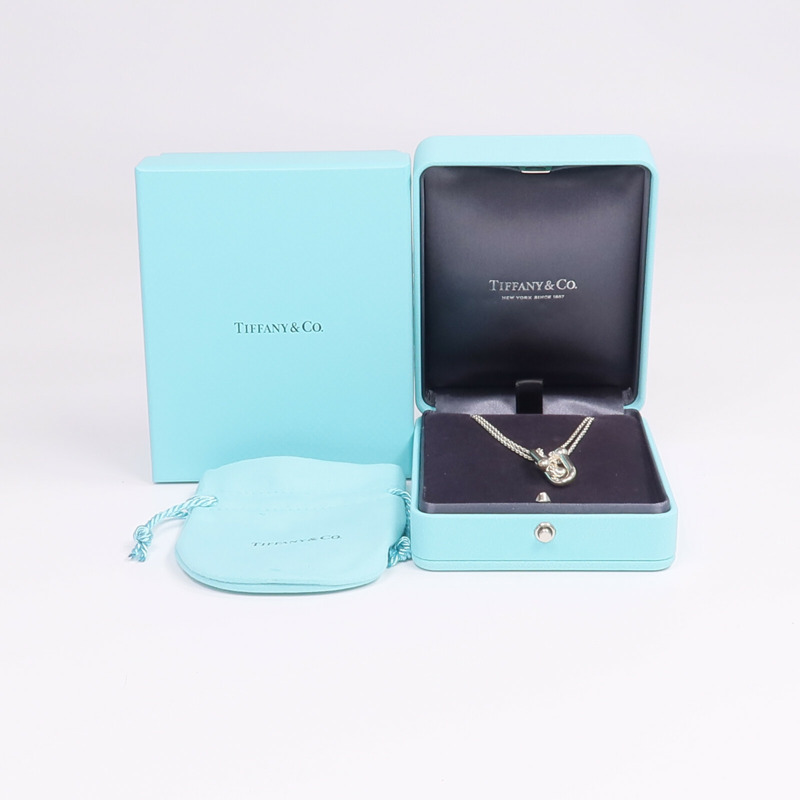 TIFFANY＆CO 925純銀Double Link Pendant Necklace項鍊-8