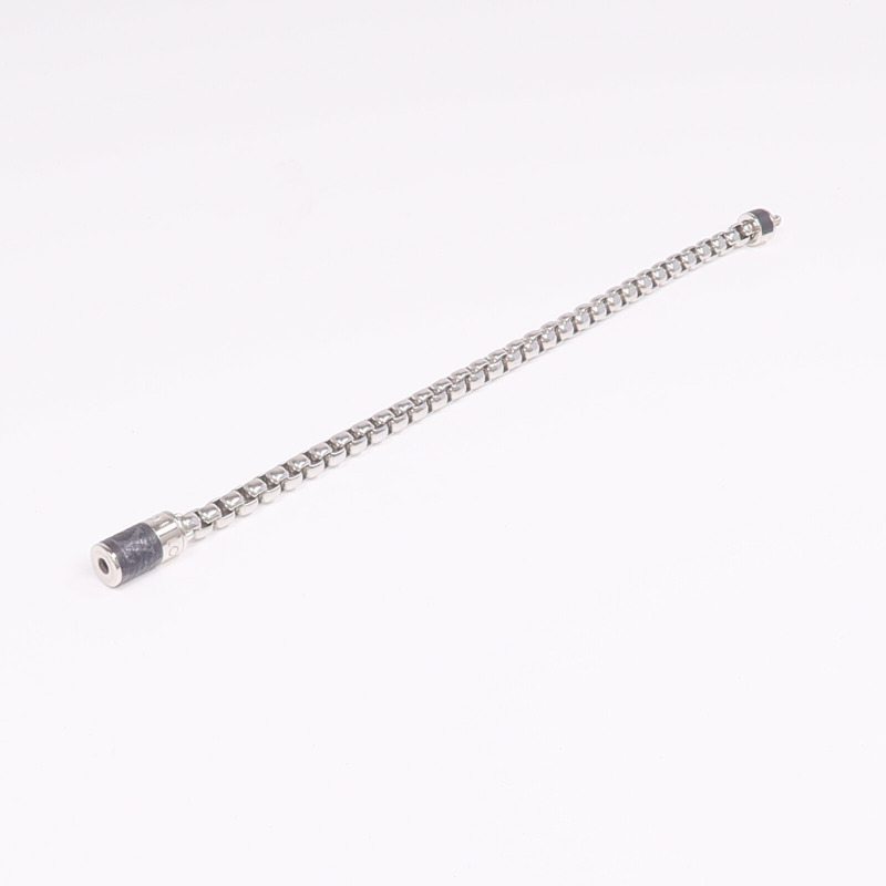 LOUIS VUITTON Monogram Eclipse/金屬Monogram Chain Bracelet-4