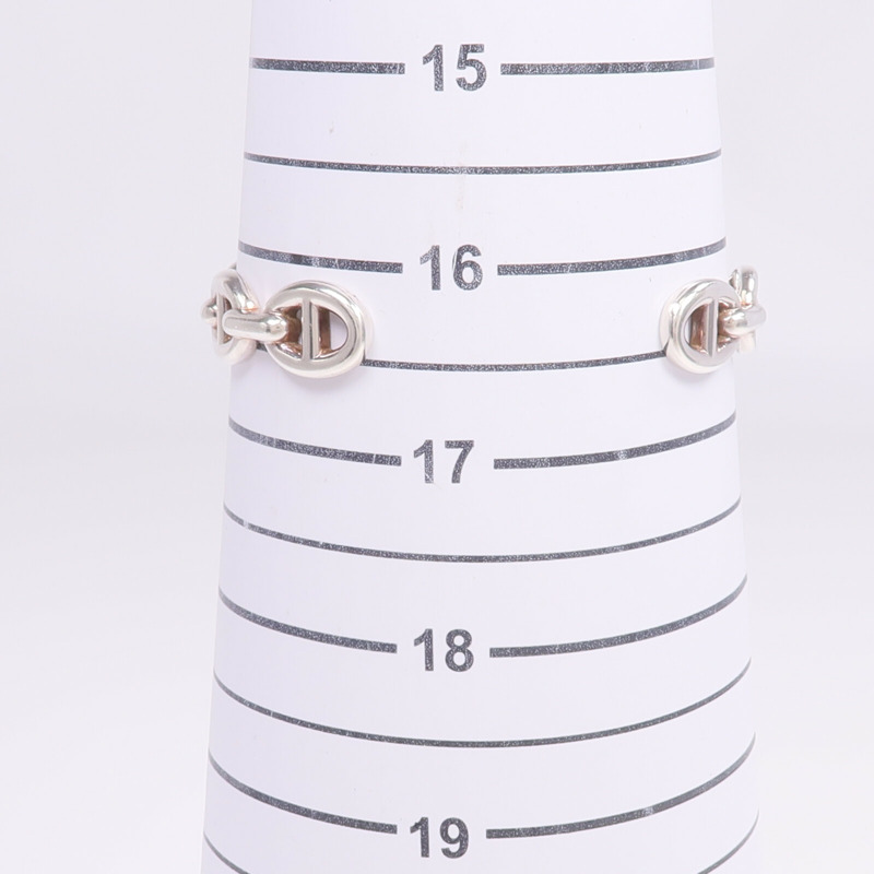 HERMES 925純銀Chaine D'ancre Enchainee Bracelet手鐲-8