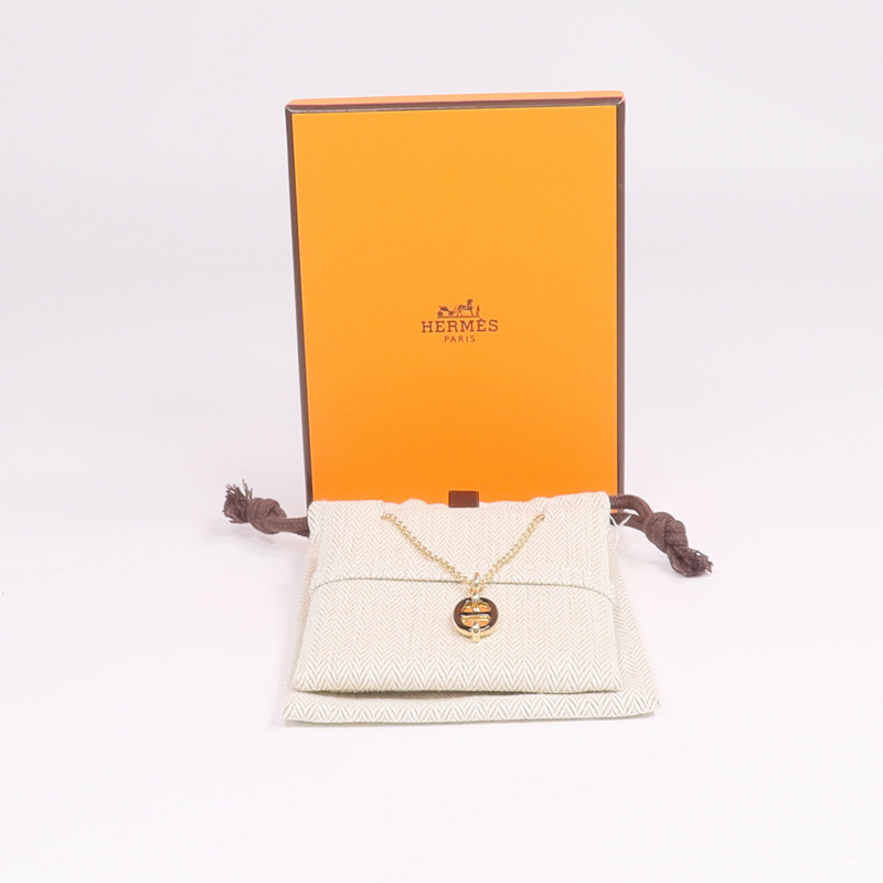 HERMES 金屬Mini Maillon Pendant項鍊-7