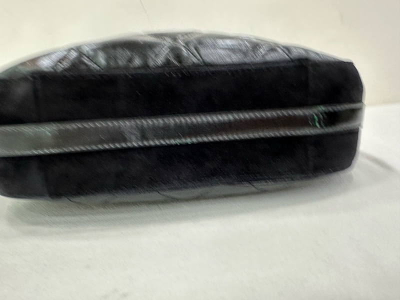 香奈兒/Chanel 22A嬉皮hobo黑金光面腋下 晶片款-3