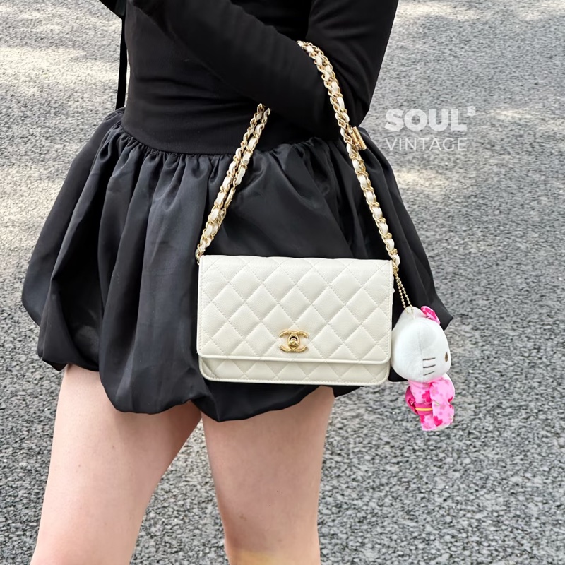 ✨Chanel 23P 白金羊皮woc 晶片款🤍-2