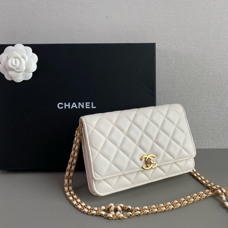 ✨Chanel 23P 白金羊皮woc 晶片款🤍-4