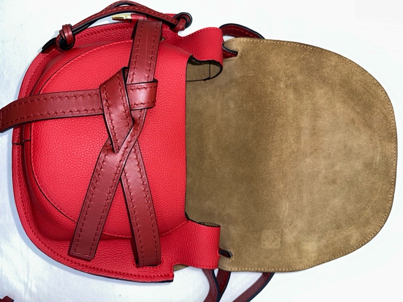 LOEWE/羅意威gate中型紅色馬鞍肩斜背包-6