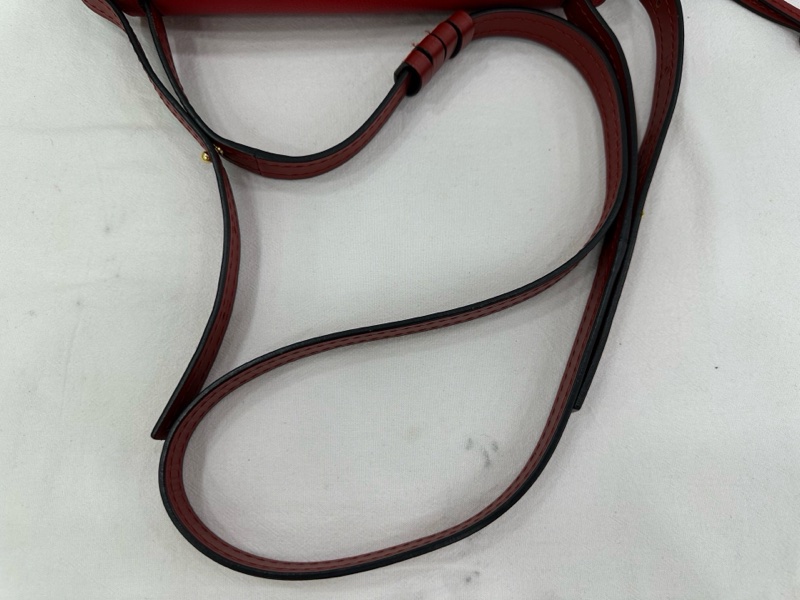 LOEWE/羅意威gate中型紅色馬鞍肩斜背包-8