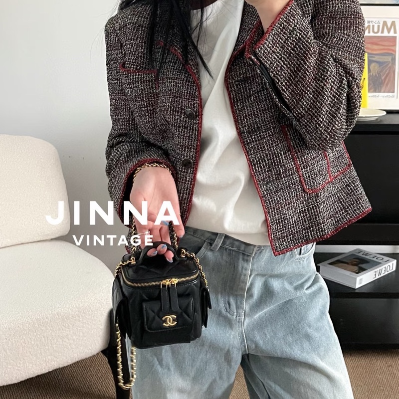 ✨Chanel 22K cargo 黑金羊皮小盒子 晶片款🖤-1