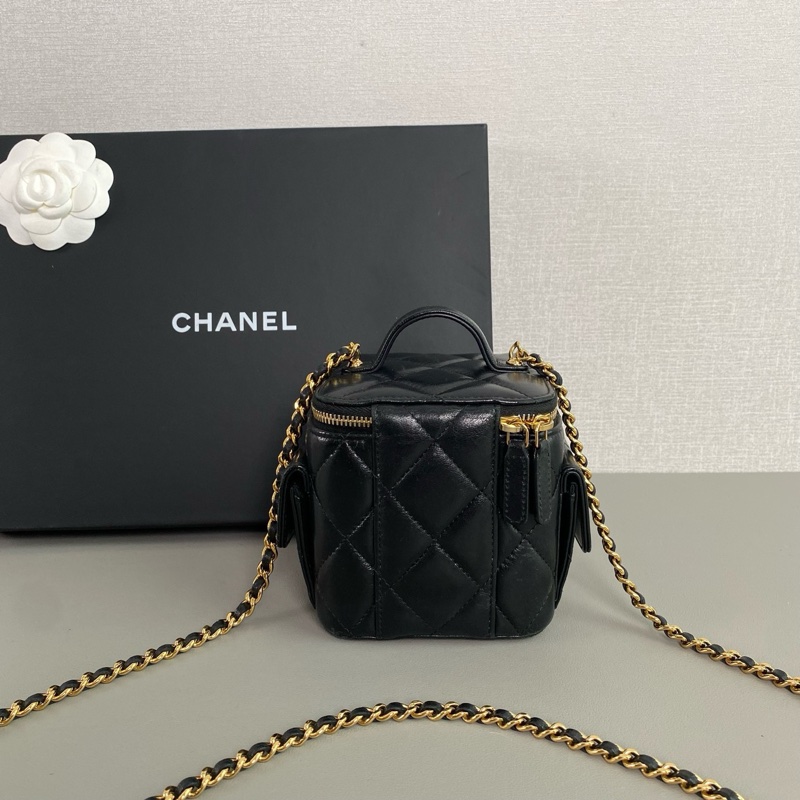 ✨Chanel 22K cargo 黑金羊皮小盒子 晶片款🖤-6
