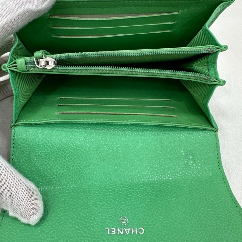 Chanel 荔枝紋V紋錢包 卡包 零錢包-5