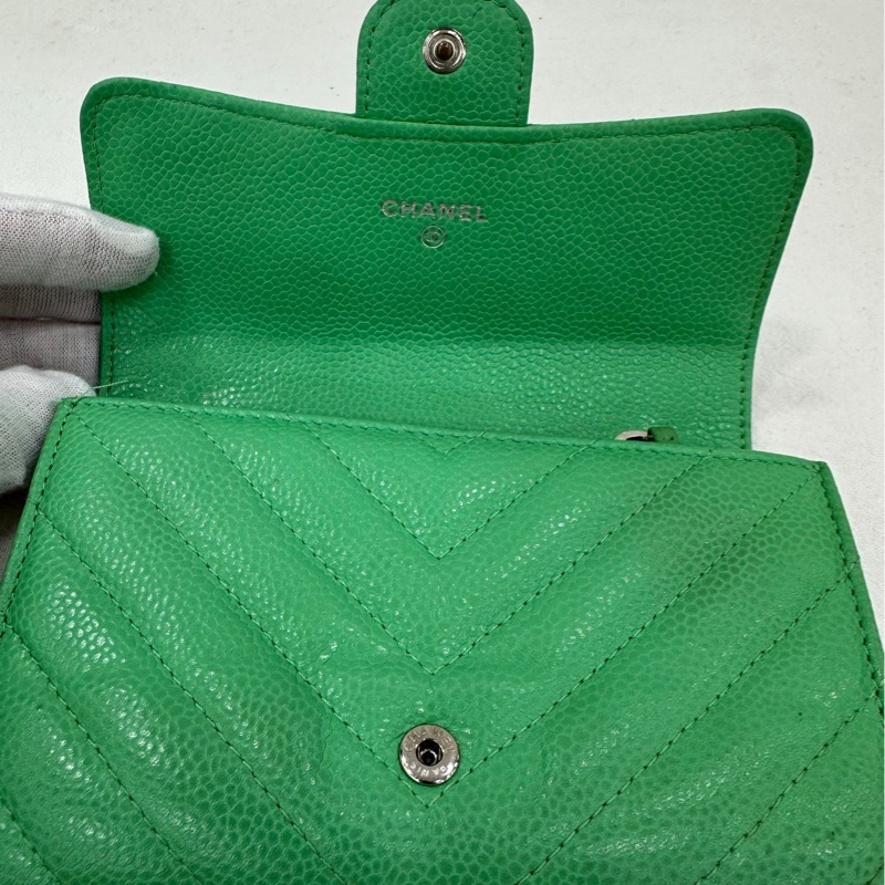 Chanel 荔枝紋V紋錢包 卡包 零錢包-6