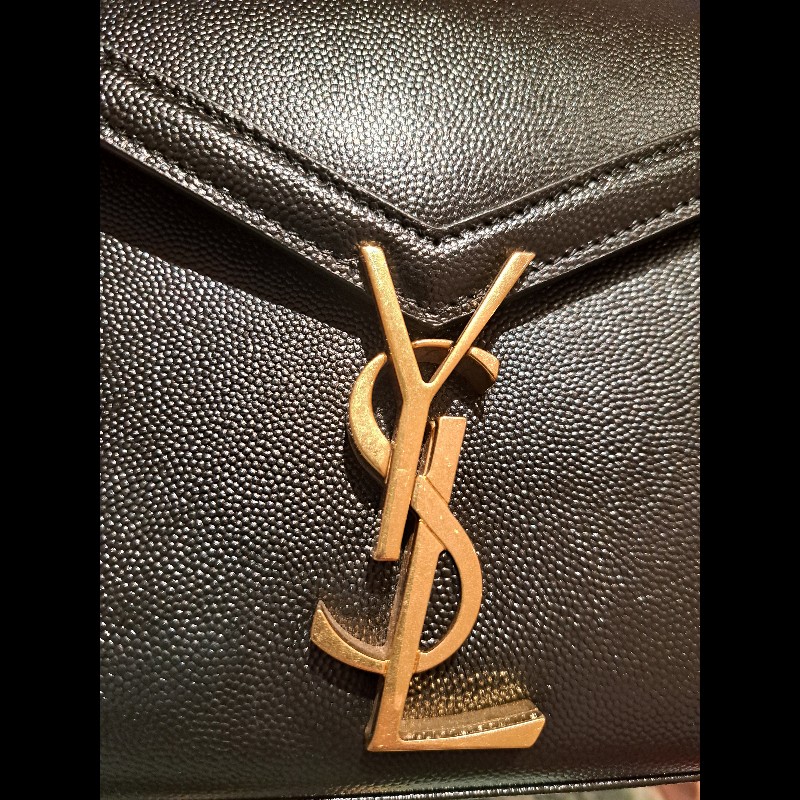 YSL 聖羅蘭Saint Laurent Cassandra粒面壓紋皮革迷你手挽袋
黑色-10