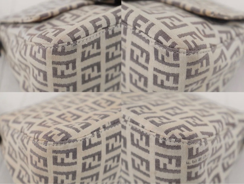 「JL精品代購」9新 FENDI 奶茶拼黑胖丁法棍-6