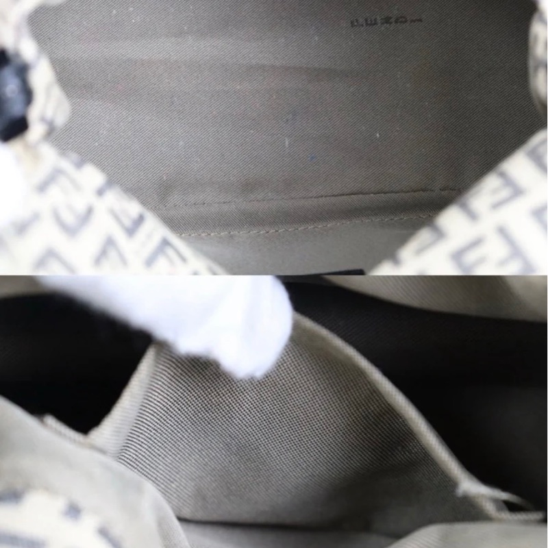 「JL精品代購」9新 FENDI 奶茶拼黑胖丁法棍-11