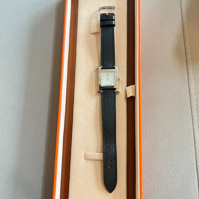 近全新二手-HERMÈS 愛馬仕經典不敗鑽錶Z-10