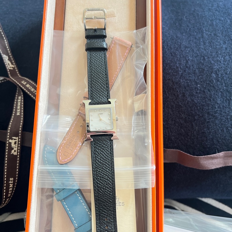 近全新二手-HERMÈS 愛馬仕經典不敗鑽錶Z-13