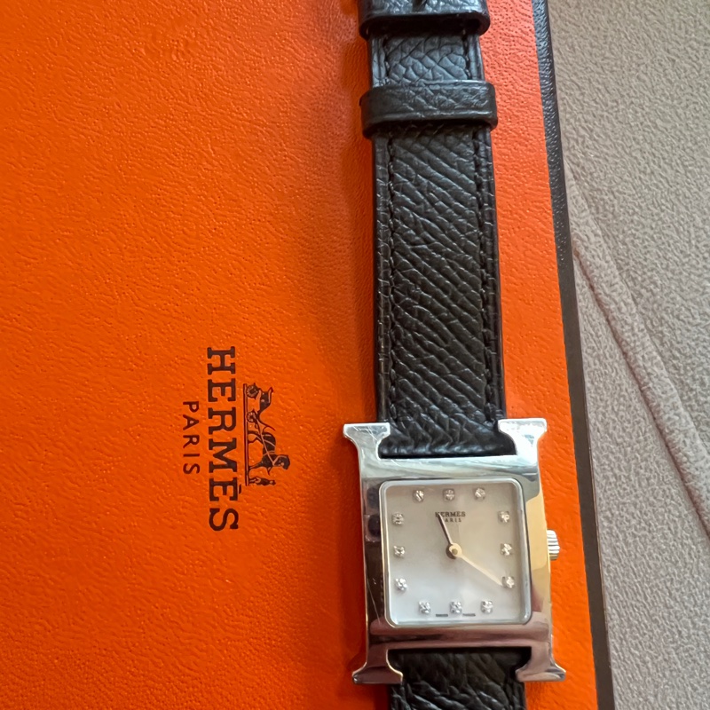 近全新二手-HERMÈS 愛馬仕經典不敗鑽錶Z-5