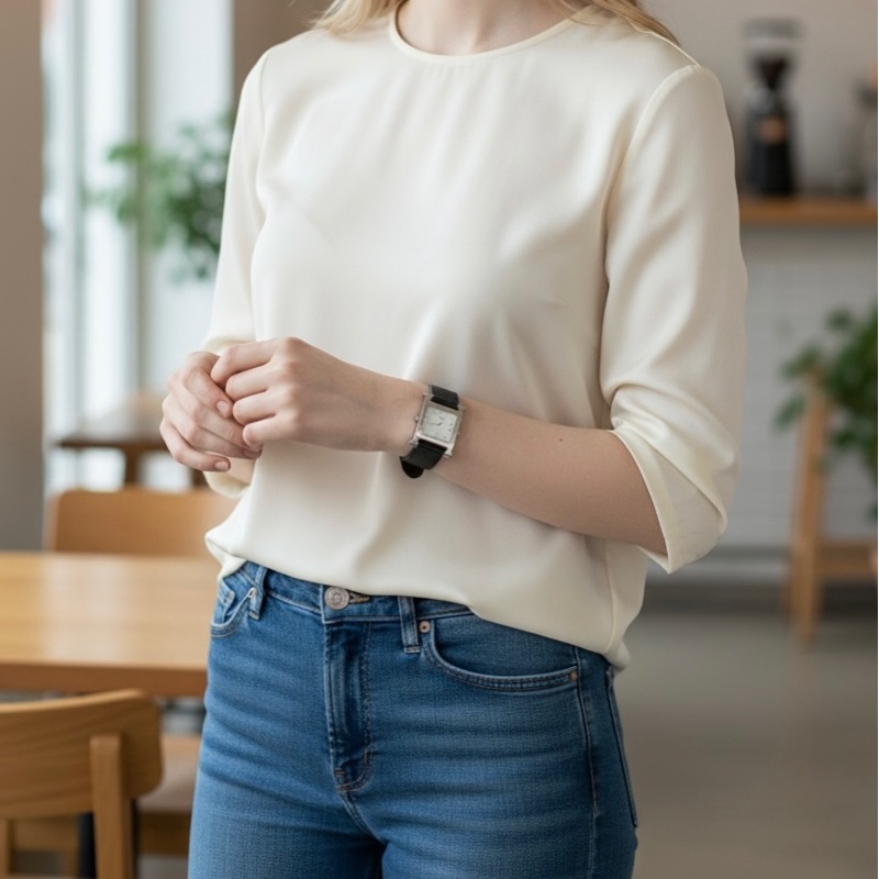 近全新二手-HERMÈS 愛馬仕鑽石珍珠母貝錶-13