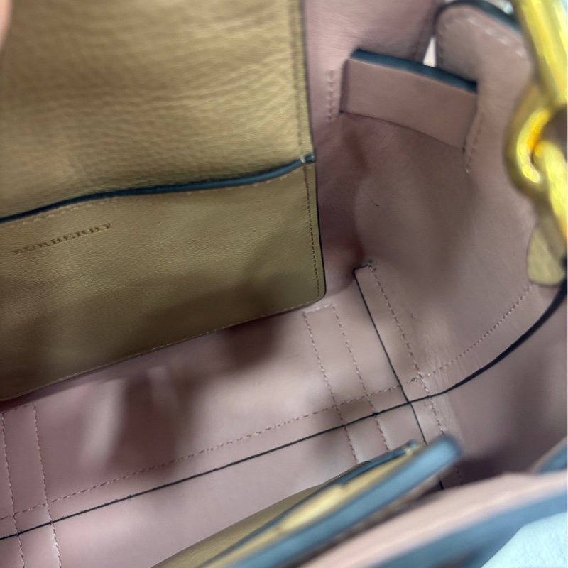 BURBERRY博柏利立方包，棕色配彩色戰馬圖案，尺寸中等，適合日常使用-5