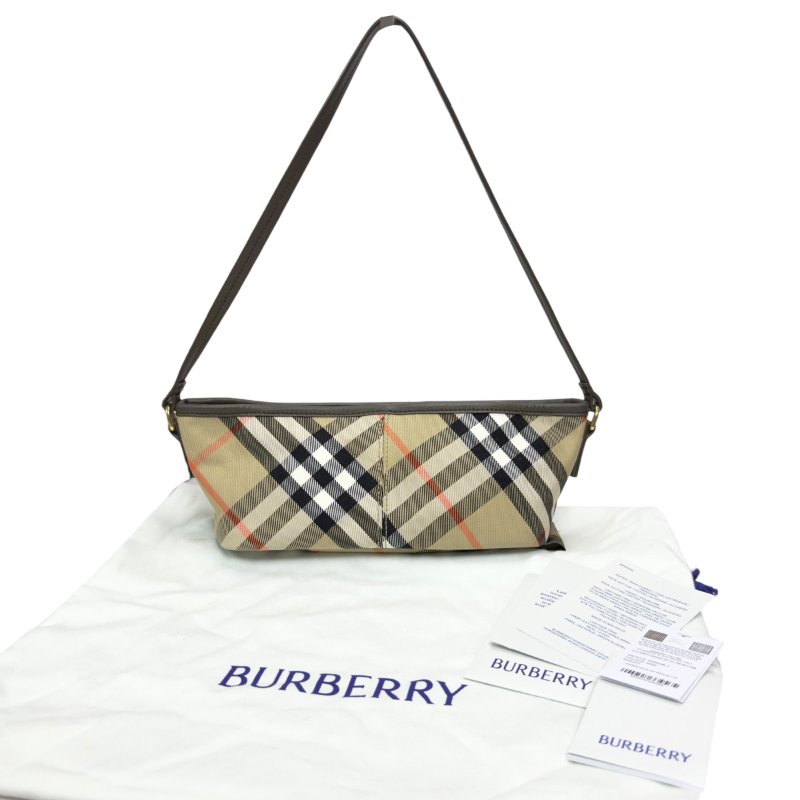 BURBERRY 經典格紋 肩背包-0