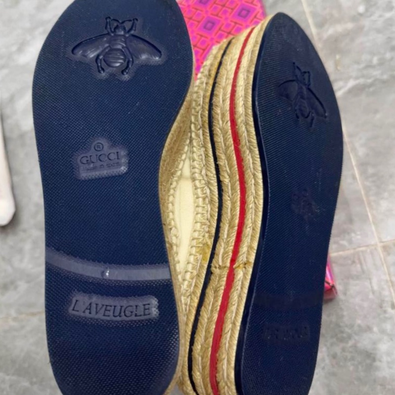 GUCCI 新款Gucci標誌松糕帆布鞋 女款 米白色-12