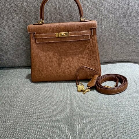 Hermes Kelly25金棕金 W刻