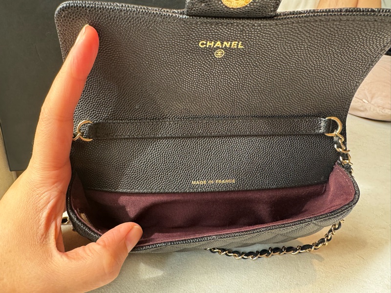 《Chanel》香奈兒WOC Mini牛皮鏈條小包/手機包-4