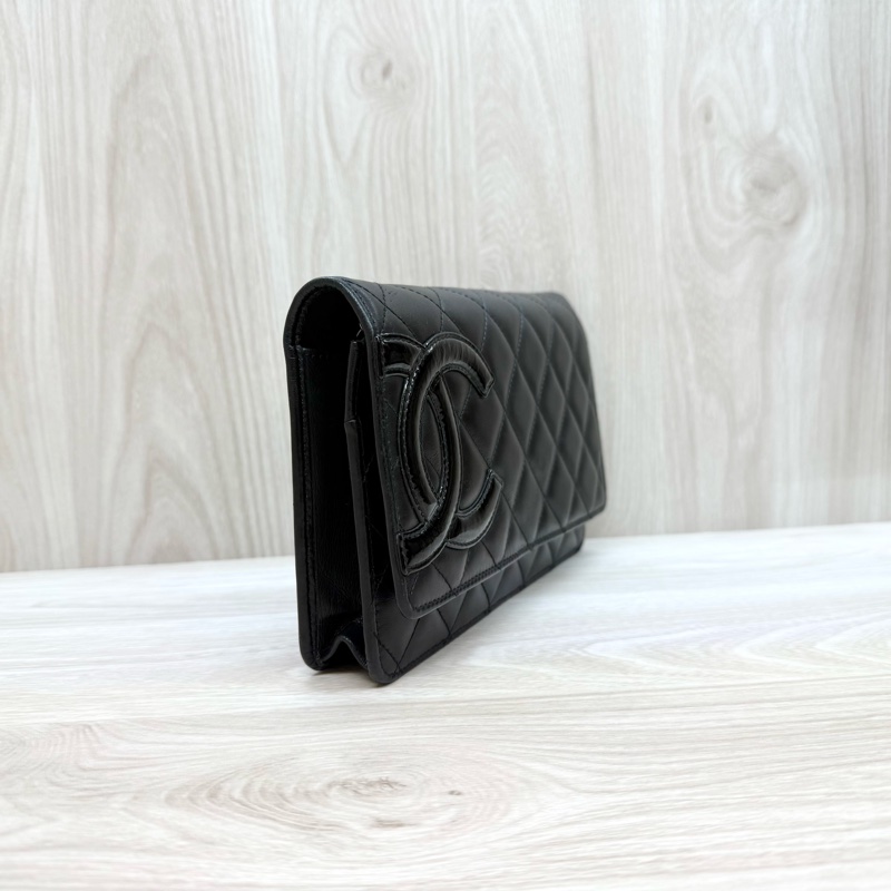 Chanel黑銀小牛皮康朋Woc鏈包-4