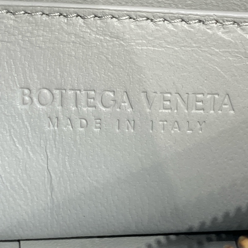 BOTTEGA VENETA 寶緹嘉 SMALL BRICK CASSETTE HOBO BAG 編織格紋肩背包 羊皮 灰色 金釦-12