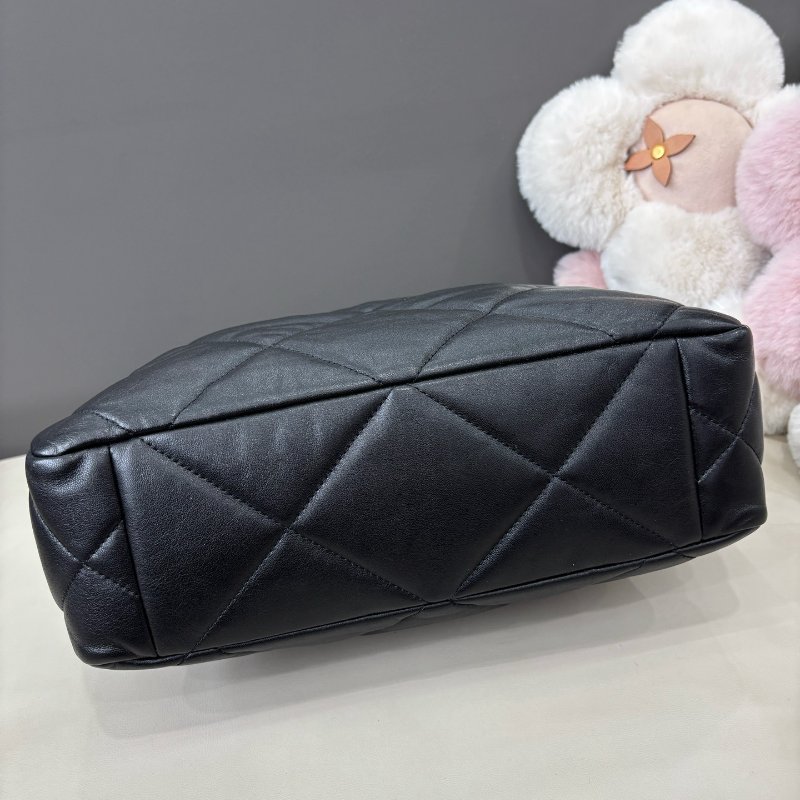 芯片款 香奈兒/Chanel 黑色19bag購物袋托特包-4