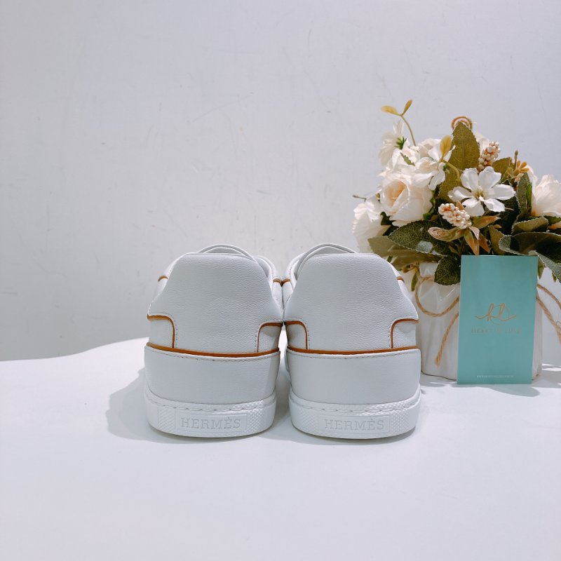 TW4718 Hermes 愛馬仕 百搭 小白鞋 全皮 板鞋 Match Sneaker 37.5 Size Blanc / Nature-2