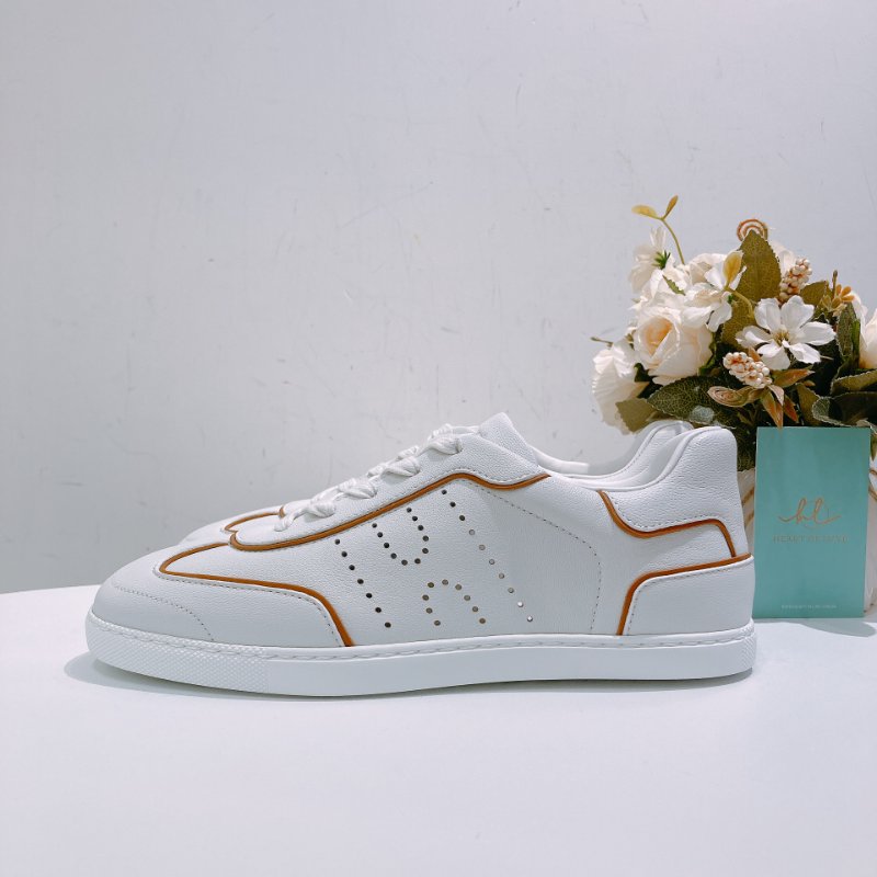 TW4718 Hermes 愛馬仕 百搭 小白鞋 全皮 板鞋 Match Sneaker 37.5 Size Blanc / Nature-3