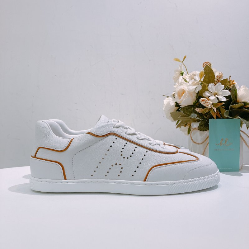 TW4718 Hermes 愛馬仕 百搭 小白鞋 全皮 板鞋 Match Sneaker 37.5 Size Blanc / Nature-4