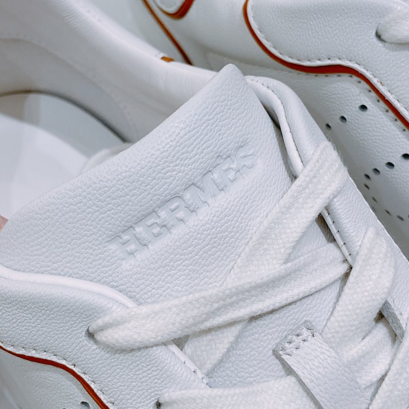 TW4718 Hermes 愛馬仕 百搭 小白鞋 全皮 板鞋 Match Sneaker 37.5 Size Blanc / Nature-8