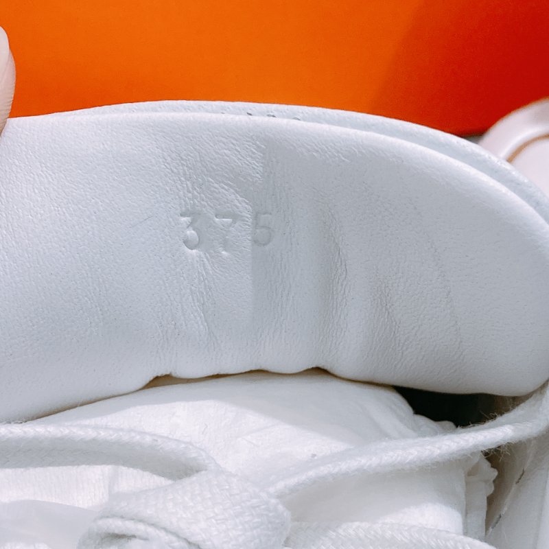 TW4718 Hermes 愛馬仕 百搭 小白鞋 全皮 板鞋 Match Sneaker 37.5 Size Blanc / Nature-10