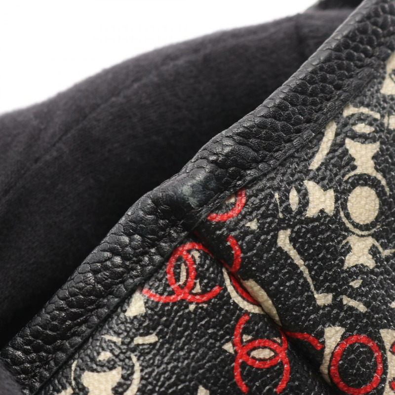 香奈兒 COCO TRAVEL 手提包,帆布皮革,黑色、米色、紅色,SHW 五金配件,二手女款-5