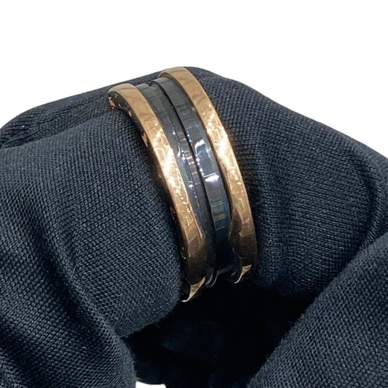BVLGARI 寶格麗 B.zero1 SIZE:64 18K 陶瓷 戒指 黑色 YG-2