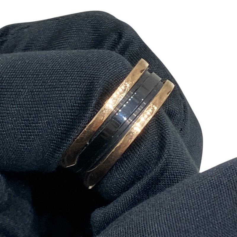 BVLGARI 寶格麗 B.zero1 SIZE:64 18K 陶瓷 戒指 黑色 YG-3