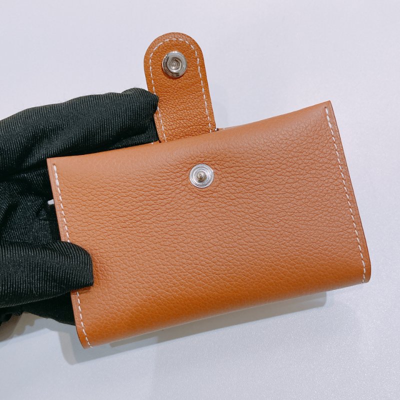 TW4719 Hermes R.M.S Card Holder Evercolor Gold x PHW-8