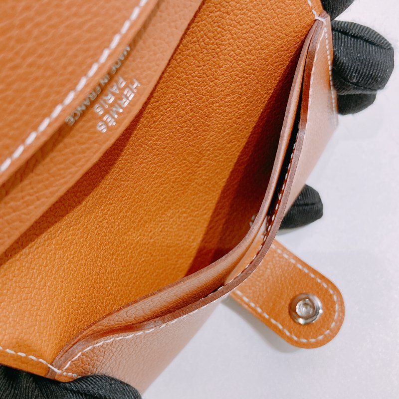 TW4719 Hermes R.M.S Card Holder Evercolor Gold x PHW-11