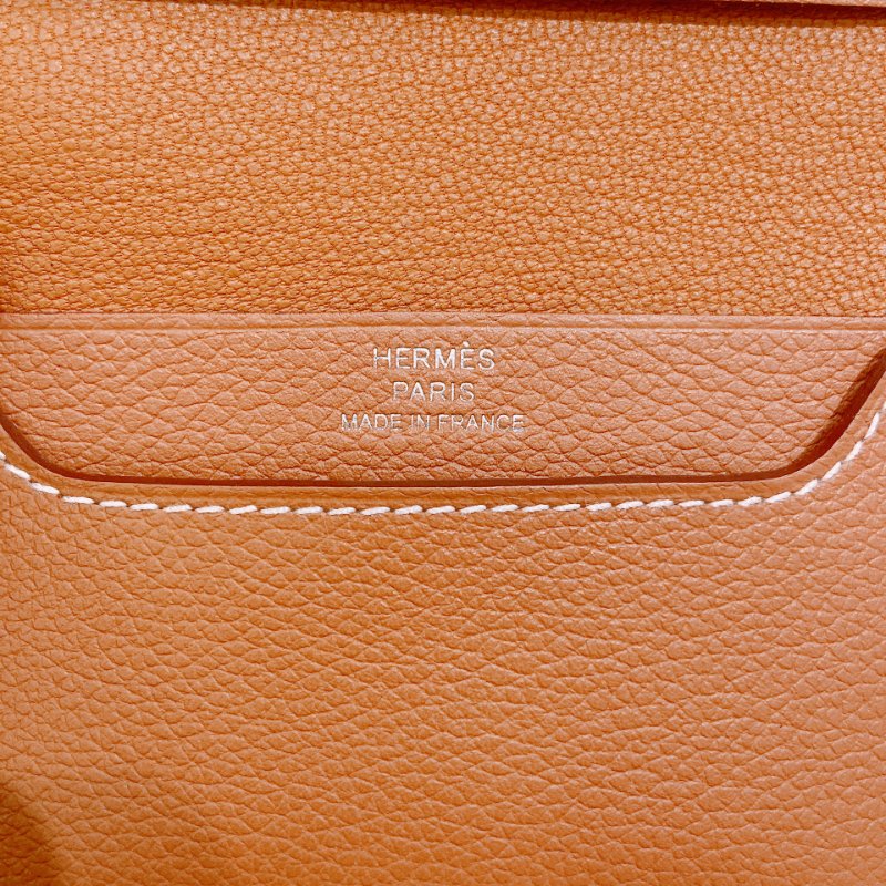 TW4719 Hermes R.M.S Card Holder Evercolor Gold x PHW-12