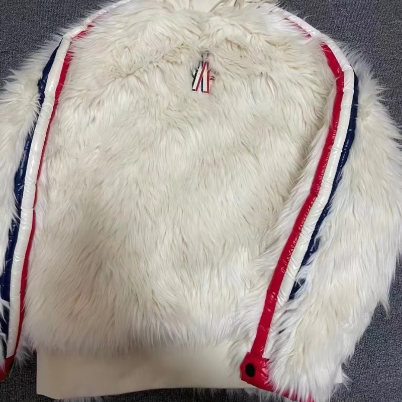 moncler MAGLIA CARDIGAN 滑雪系列 白色 毛毛 大衣 外套 夾克-6