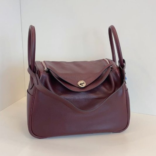 近新品 Hermes愛馬仕 波爾多紅銀扣 lindy34 Evercolor皮-0