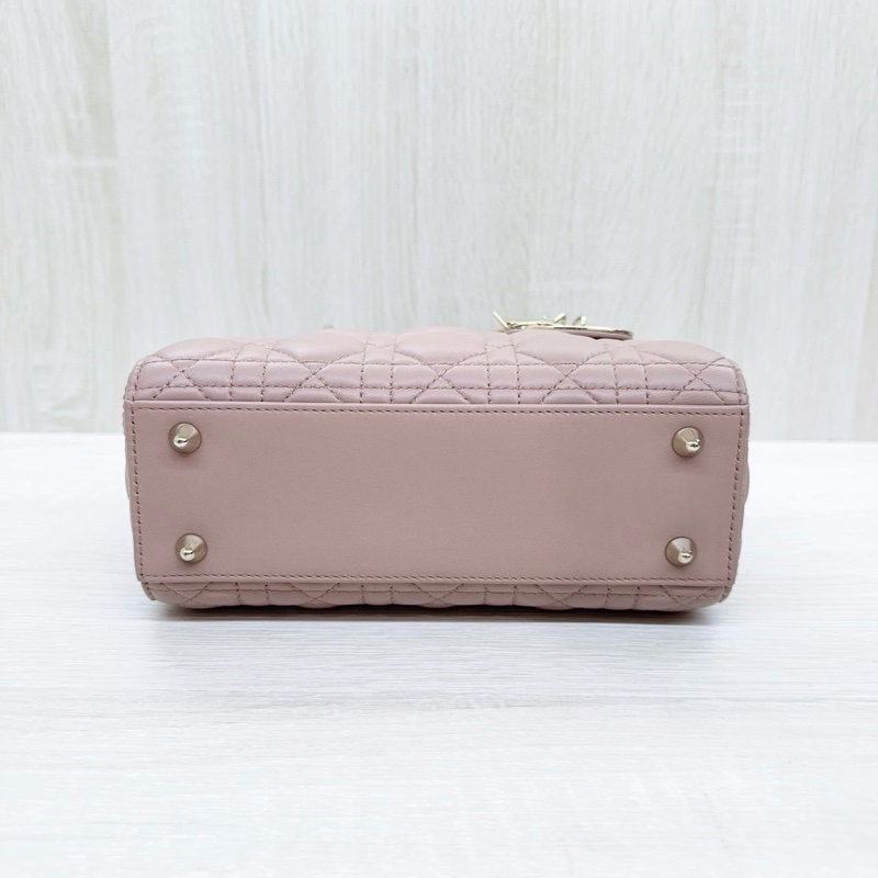 DIOR裸膚金釦小號黛妃包 M0538OCAL-M50P-5