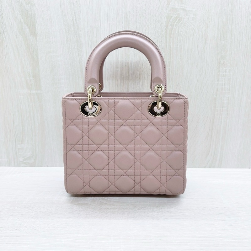 DIOR裸膚金釦小號黛妃包 M0538OCAL-M50P-6