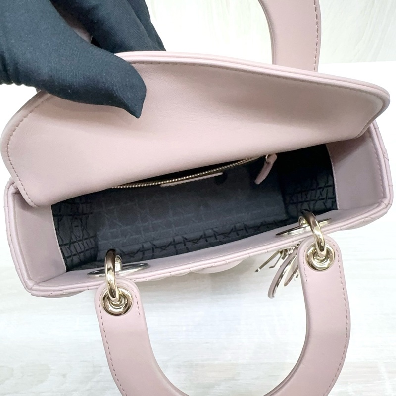 DIOR裸膚金釦小號黛妃包 M0538OCAL-M50P-7