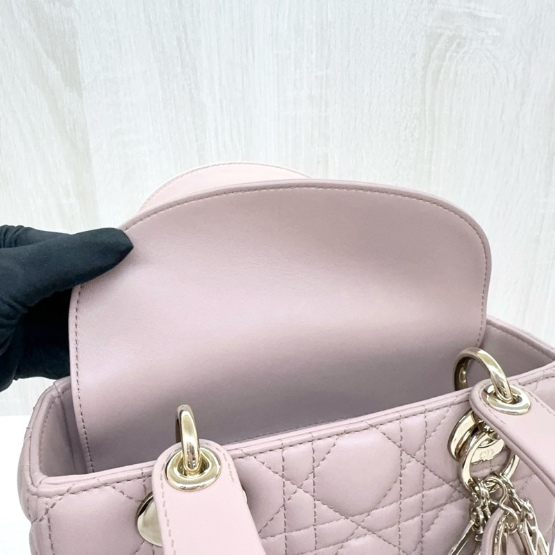 DIOR裸膚金釦小號黛妃包 M0538OCAL-M50P-8