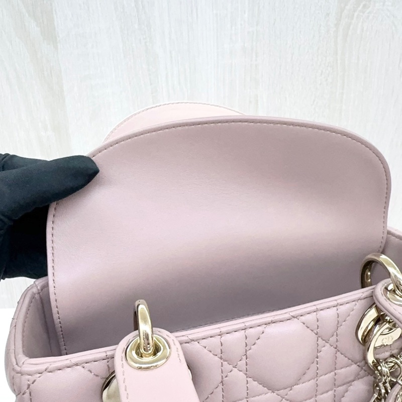 DIOR裸膚金釦小號黛妃包 M0538OCAL-M50P-9