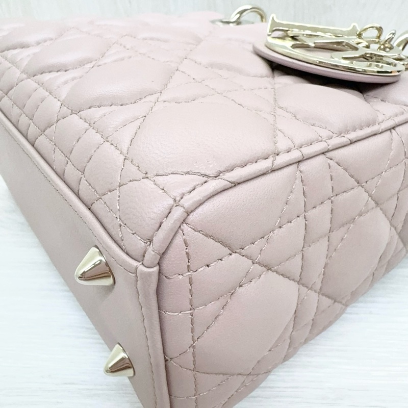 DIOR裸膚金釦小號黛妃包 M0538OCAL-M50P-12